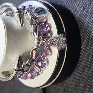Sparkling valley of ghost stack bracelet